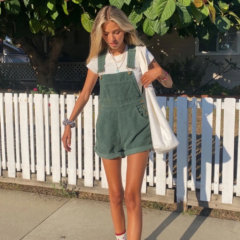 Princess Polly green overalls
